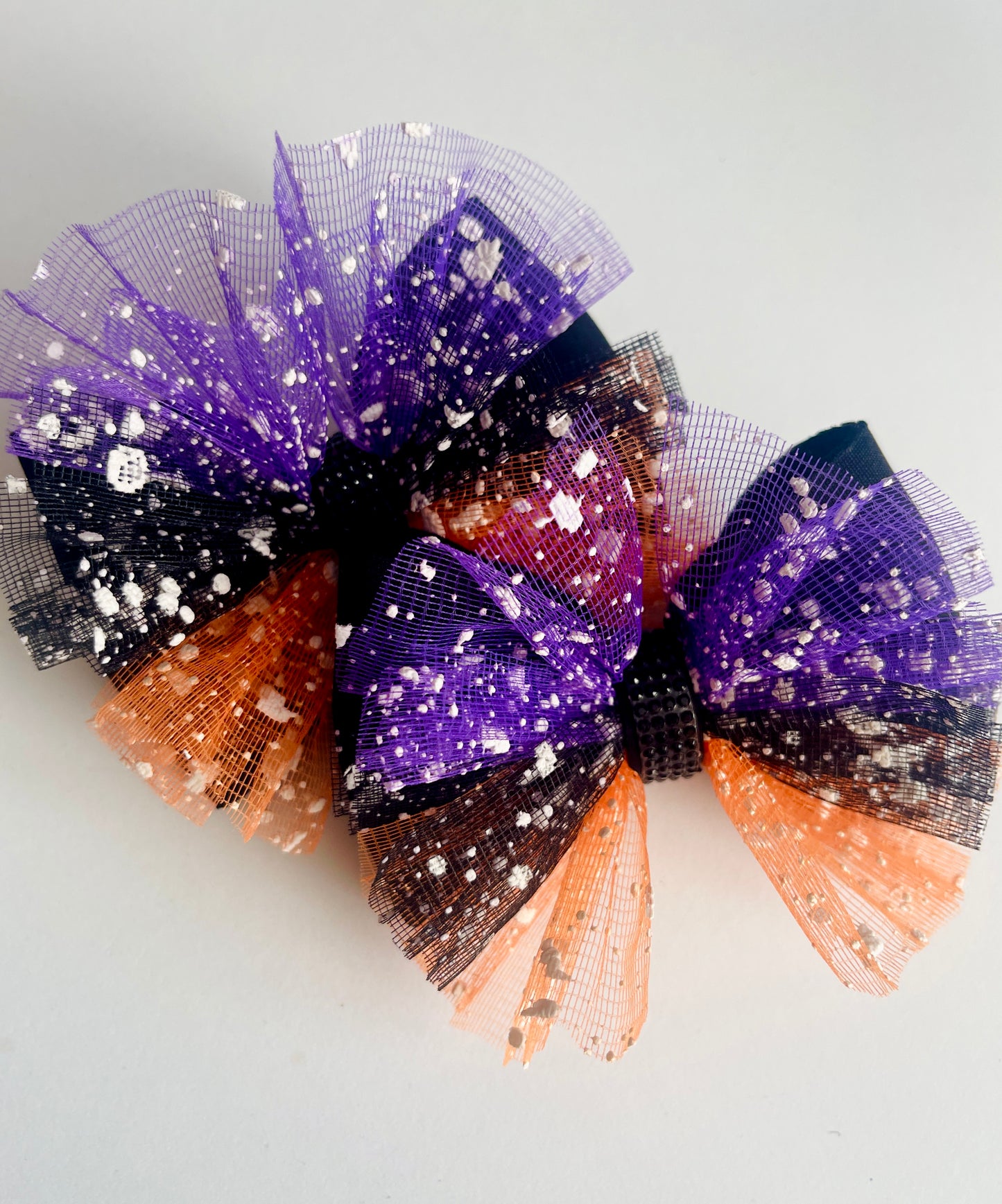 Purple, Black & Orange Tulle Puffs (Available as a set or Basic Single)