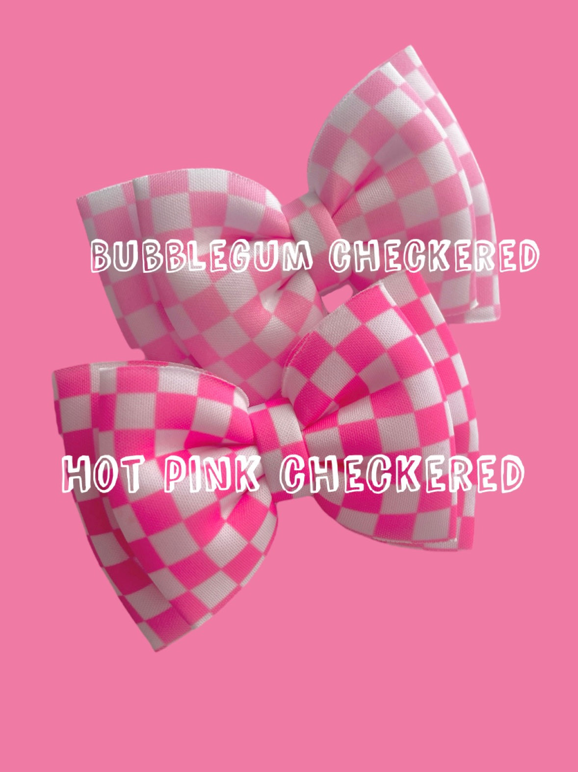 PINK CHECKED PUFFS (LEAVE COLOR CHOICE AT CHECKOUT‼️)