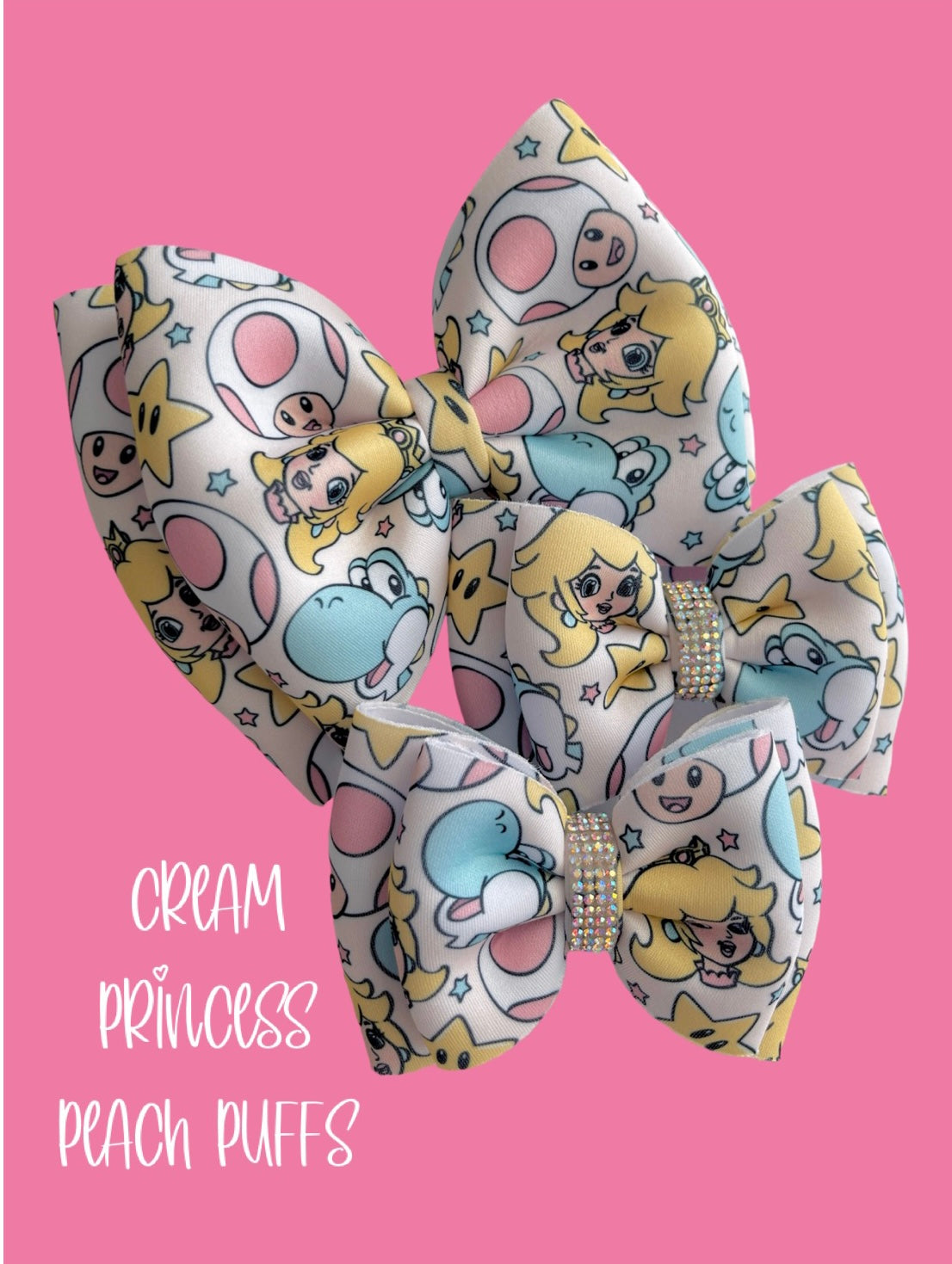 Cream Princess Peach Puffs (ALL STYLES AVAILABLE)
